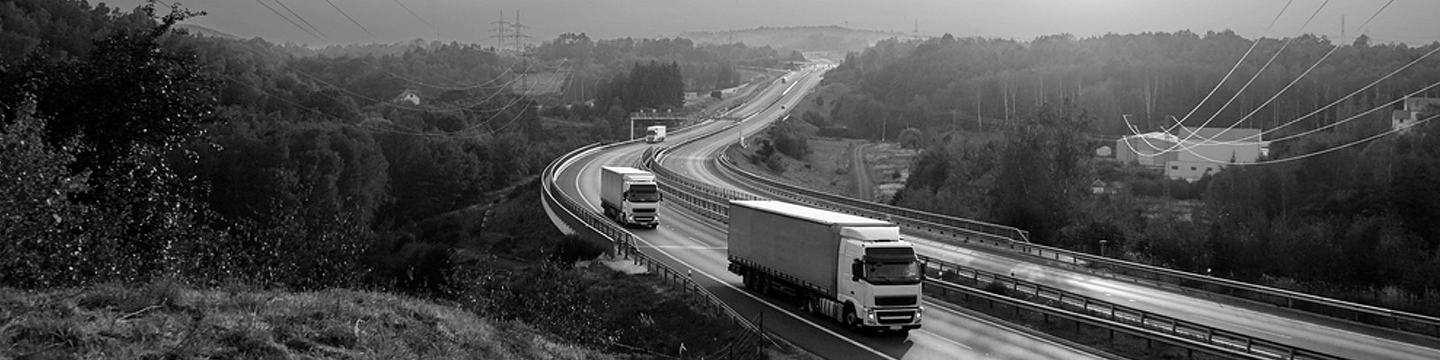Trucks driving on highway